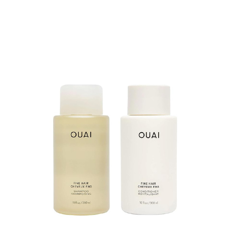 OUAI Fine Shampoo + Conditioner Set - Bring Fine Hair to the Next Level with Keratin & Biotin, smooth hair