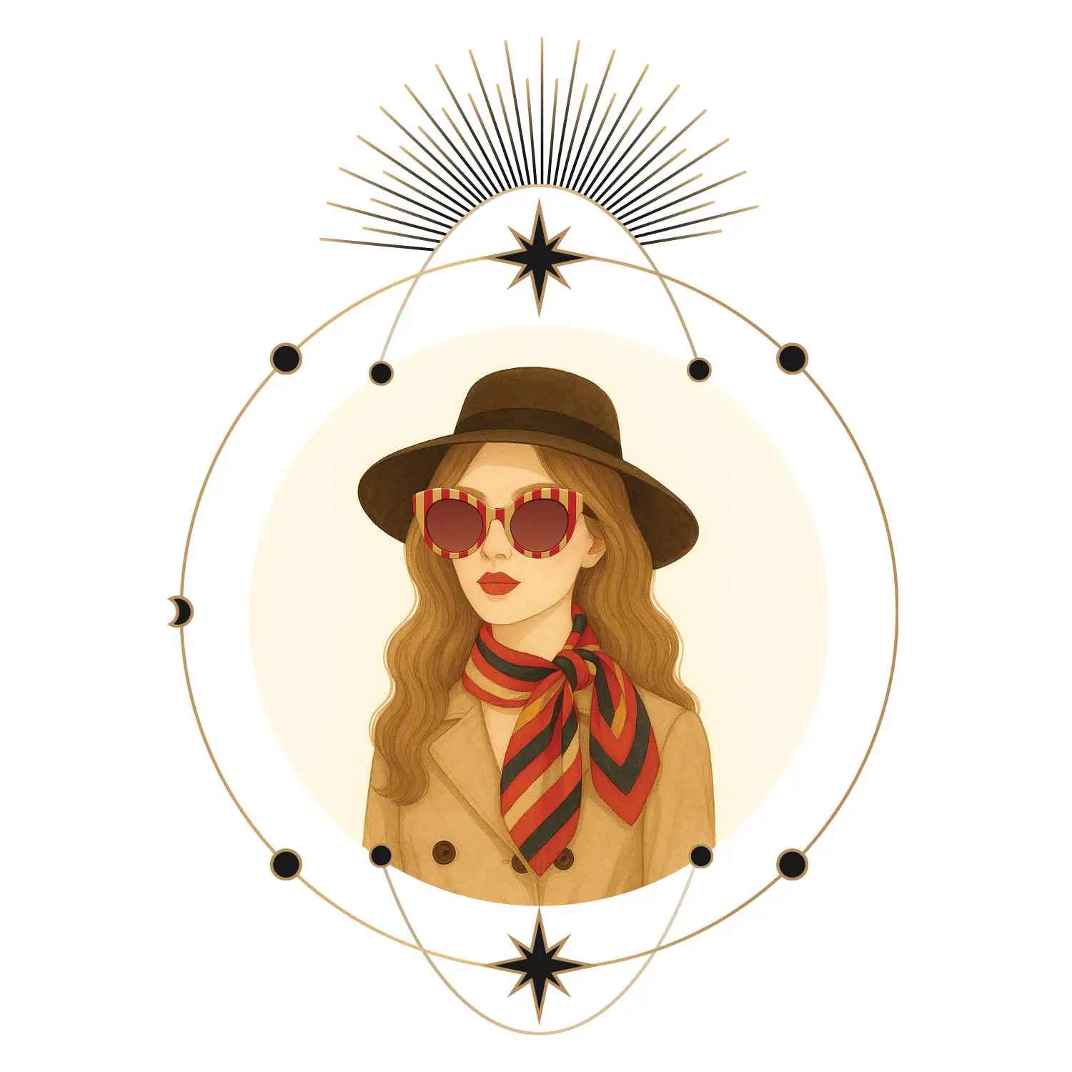 sagittarius-October 2025 horoscope zodiac illustration