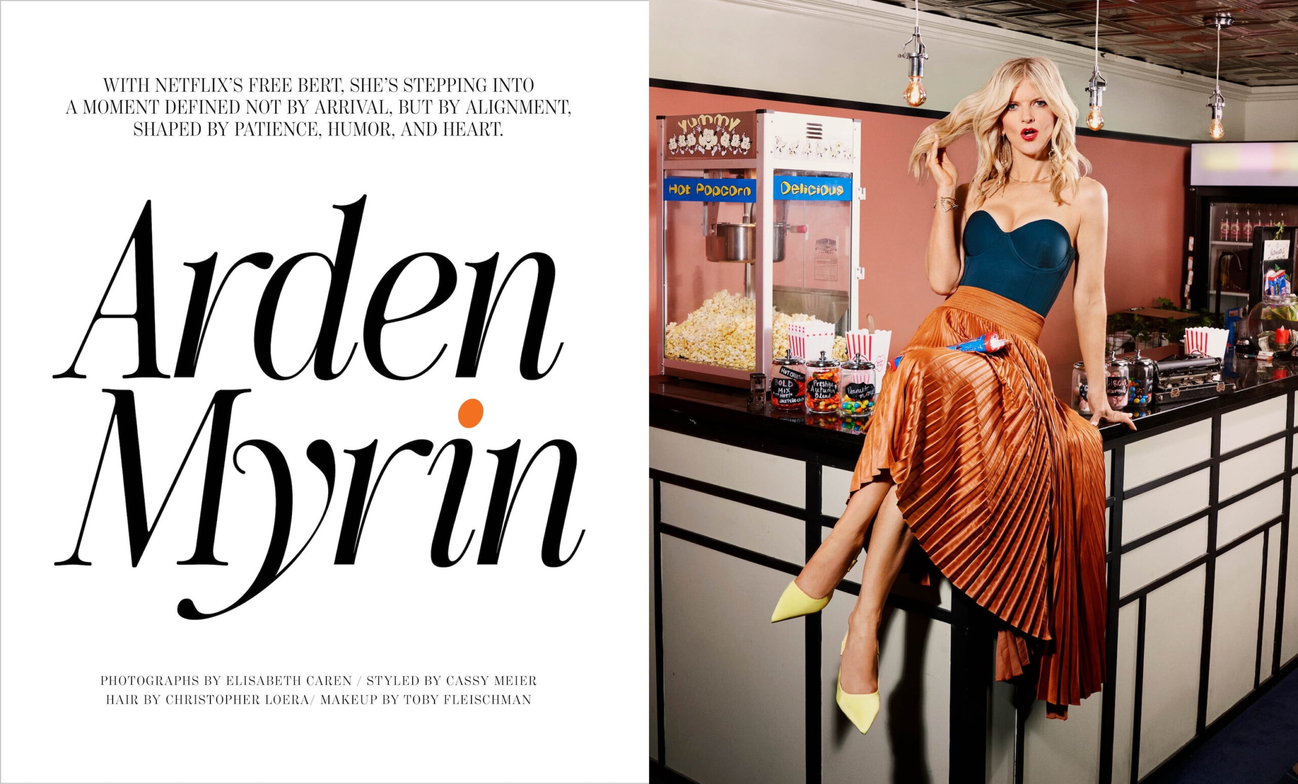 Arden Myrin portrait from Ebby Magazine interview discussing Netflix’s Free Bert, joy, grief, and creative alignment