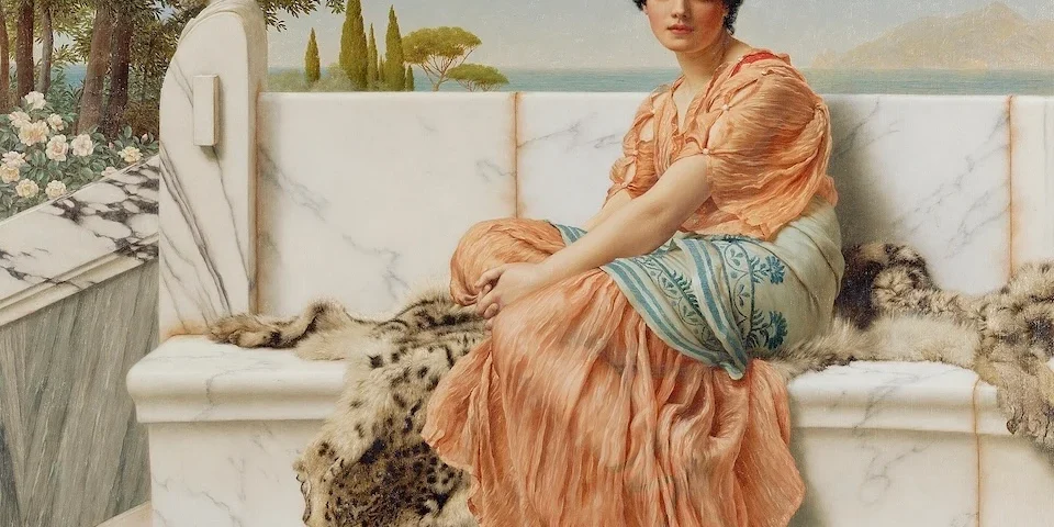 may 2026 horoscopes opener painting woman seated in soft light in the days of sappho john william godward