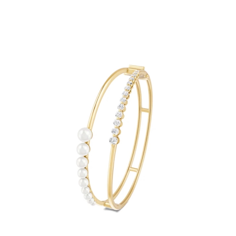Double Line Bangle pearl luxury Mother’s Day gift
