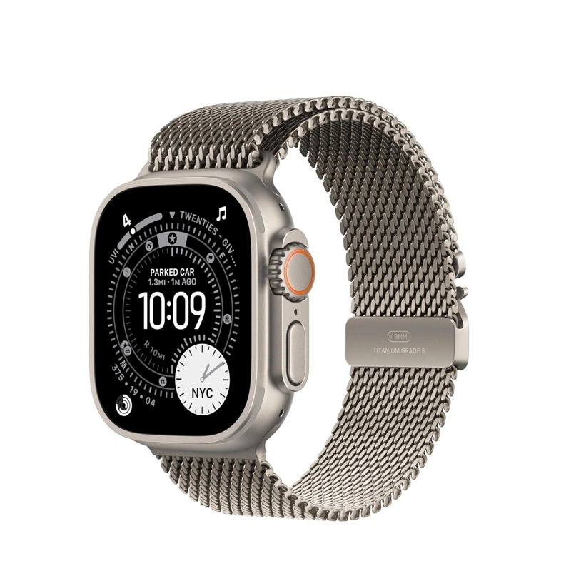 APPLE WATCH ULTRA with titanium mesh band