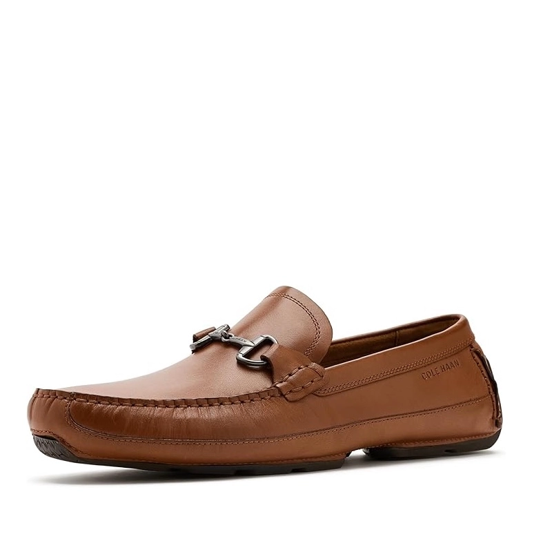 COLE HAAN brown leather driving loafer for men