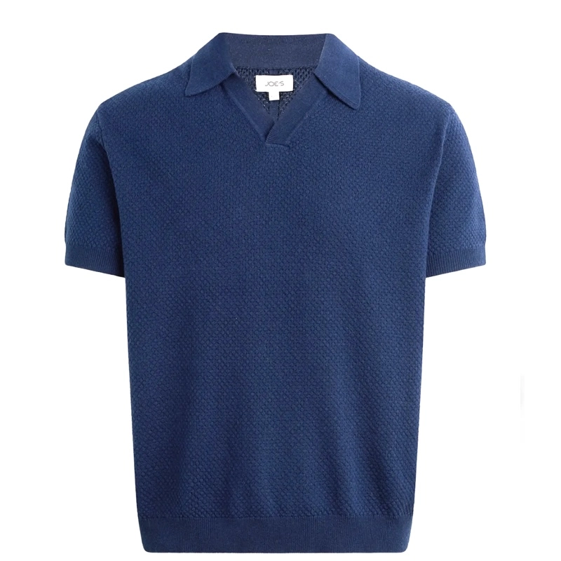 Joe's Jeans Men's Cotton Knit Short-Sleeve Polo Sweater
