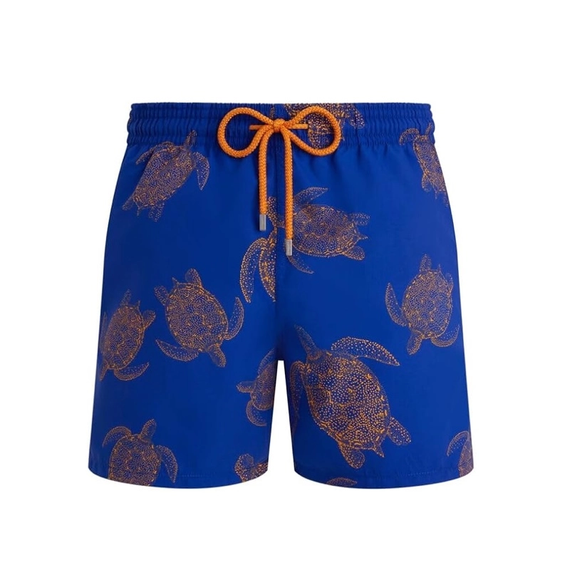 Blue Vilebrequin swim shorts with turtle print